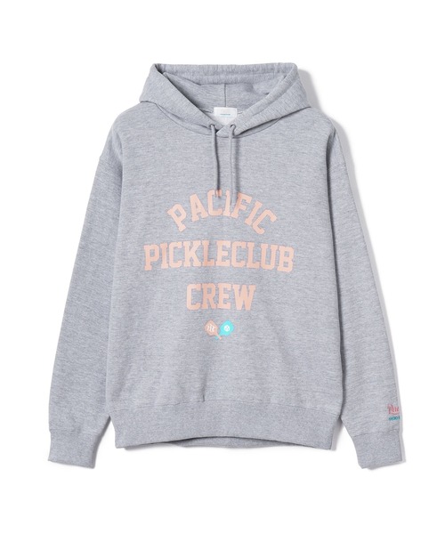 Pacific PICKLE CLUB(パシフィックピックルクラブ)の「PPC COLLEGE LOGO HOODIE(パーカー・メンズ・グレー/ネイビー/ホワイト・S)」の1枚目の写真