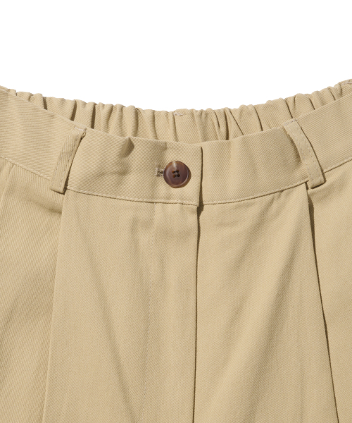 CARGOBROS FOR WOMAN(カーゴブロスフォーウィメン)の「コットンピンタックワイドバミューダパンツ(ベージュ)(その他パンツ・レディース・その他・FREE)」の3枚目の写真