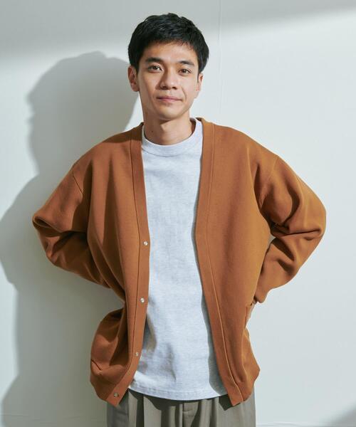 URBAN RESEARCH DOORS（アーバンリサーチドアーズ）の「『UR TECH Renew Knit』Vネックカーディガン（カーディガン/ボレロ・メンズ・ブラウン系その他/グレー/チャコールグレー・MEDIUM/LARGE）」の18枚目の写真