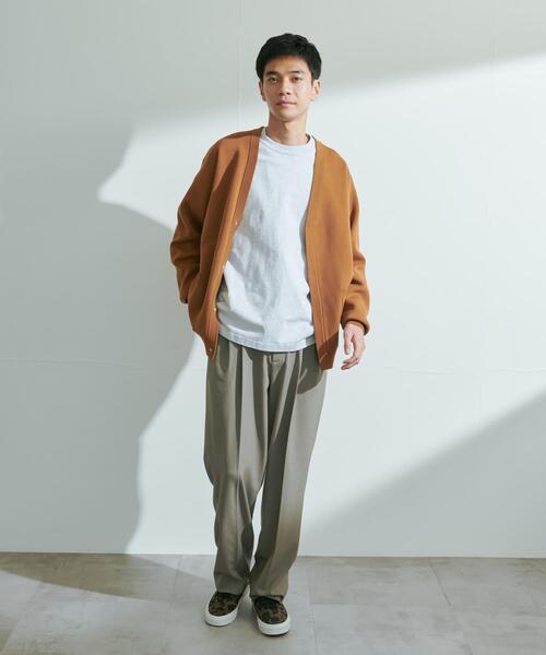 URBAN RESEARCH DOORS（アーバンリサーチドアーズ）の「『UR TECH Renew Knit』Vネックカーディガン（カーディガン/ボレロ・メンズ・ブラウン系その他/グレー/チャコールグレー・MEDIUM/LARGE）」の14枚目の写真