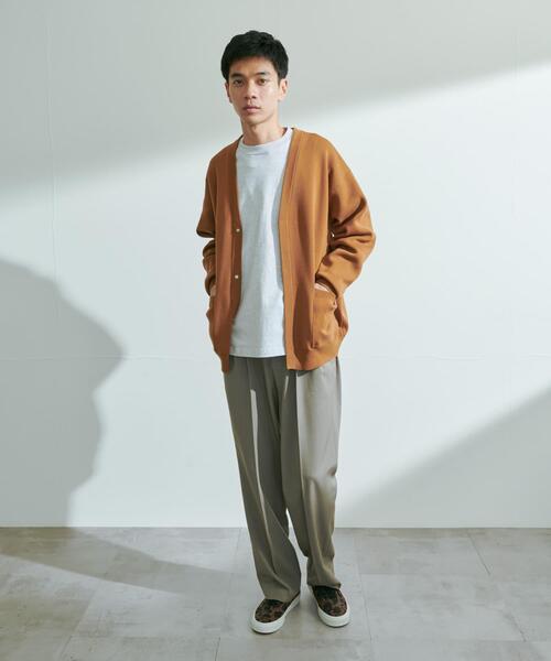 URBAN RESEARCH DOORS（アーバンリサーチドアーズ）の「『UR TECH Renew Knit』Vネックカーディガン（カーディガン/ボレロ・メンズ・ブラウン系その他/グレー/チャコールグレー・MEDIUM/LARGE）」の13枚目の写真