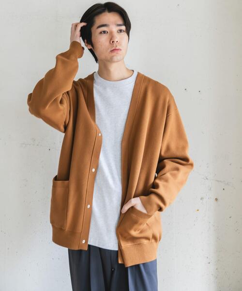 URBAN RESEARCH DOORS（アーバンリサーチドアーズ）の「『UR TECH Renew Knit』Vネックカーディガン（カーディガン/ボレロ・メンズ・ブラウン系その他/グレー/チャコールグレー・MEDIUM/LARGE）」の12枚目の写真