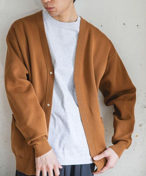 URBAN RESEARCH DOORS（アーバンリサーチドアーズ）の「『UR TECH Renew Knit』Vネックカーディガン（カーディガン/ボレロ・メンズ・ブラウン系その他/グレー/チャコールグレー・MEDIUM/LARGE）」の9枚目の写真