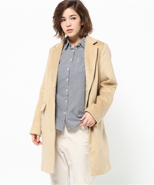 Chico(チコ)の「【who's who Chico】チェスターコート(チェスターコート・レディース・ベージュ/オリーブ/グレー/ネイビー・FREE)」の3枚目の写真