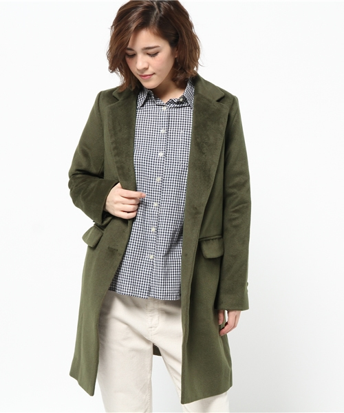 Chico(チコ)の「【who's who Chico】チェスターコート(チェスターコート・レディース・ベージュ/オリーブ/グレー/ネイビー・FREE)」の1枚目の写真