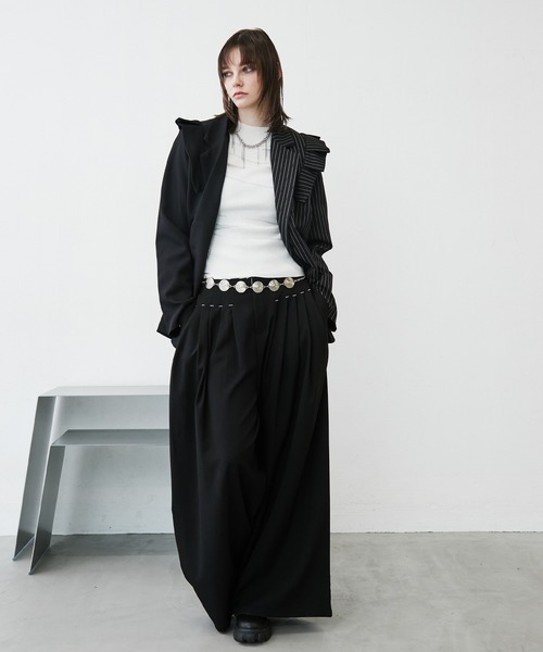 MONOe(モノエ)の「【大人華やか】ランダムラインストーンリブトップス(ニット/セーター・レディース・ホワイト/ブラック・FREE)」の12枚目の写真