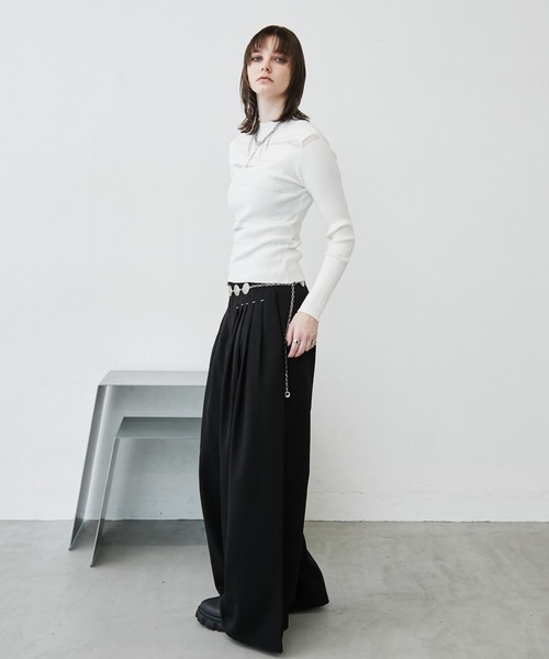 MONOe(モノエ)の「【大人華やか】ランダムラインストーンリブトップス(ニット/セーター・レディース・ホワイト/ブラック・FREE)」の18枚目の写真