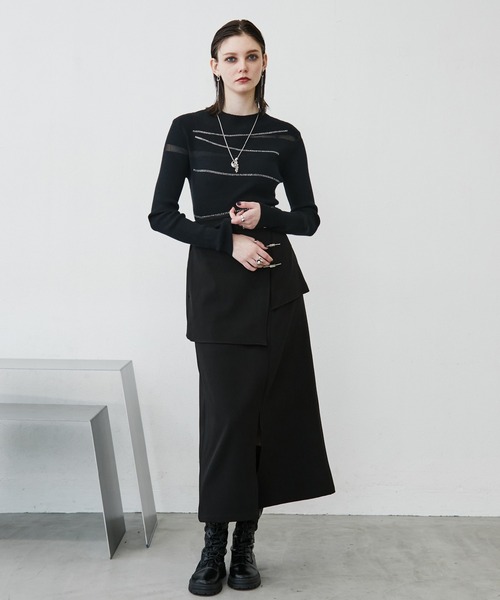 MONOe(モノエ)の「【大人華やか】ランダムラインストーンリブトップス(ニット/セーター・レディース・ホワイト/ブラック・FREE)」の9枚目の写真