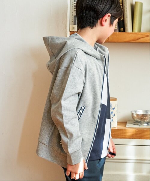 ikka（イッカ）の「ポンチジップ配色ジップパーカー（110~160cm）（パーカー・キッズ・ブラック/杢グレー・M/S/XL/L/XS）」の21枚目の写真
