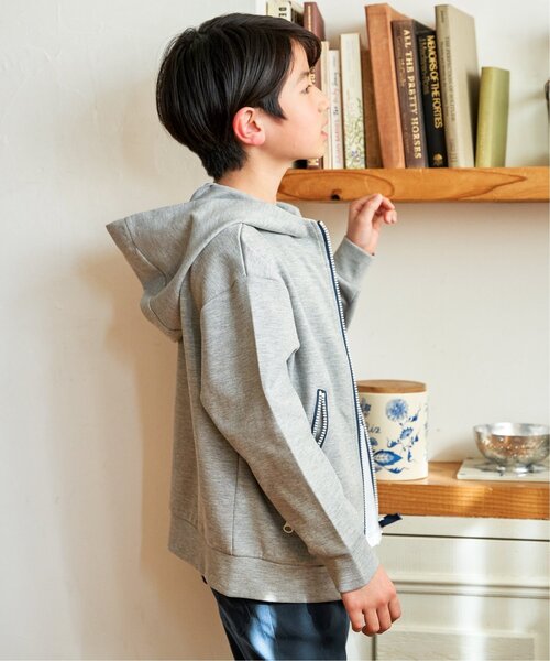 ikka（イッカ）の「ポンチジップ配色ジップパーカー（110~160cm）（パーカー・キッズ・ブラック/杢グレー・M/S/XL/L/XS）」の20枚目の写真