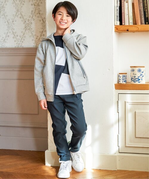 ikka（イッカ）の「ポンチジップ配色ジップパーカー（110~160cm）（パーカー・キッズ・ブラック/杢グレー・M/S/XL/L/XS）」の17枚目の写真