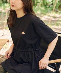 別注【KELTY】ケルティ ラッシュガード チュニック Tシャツ / UVカット 速乾 ドライ / ワンポイントロゴ 体型カバー お尻が隠れる UVカット 速乾 ドライ 半袖 プール 海 アウトドア キャンプ ママコーデ レディース