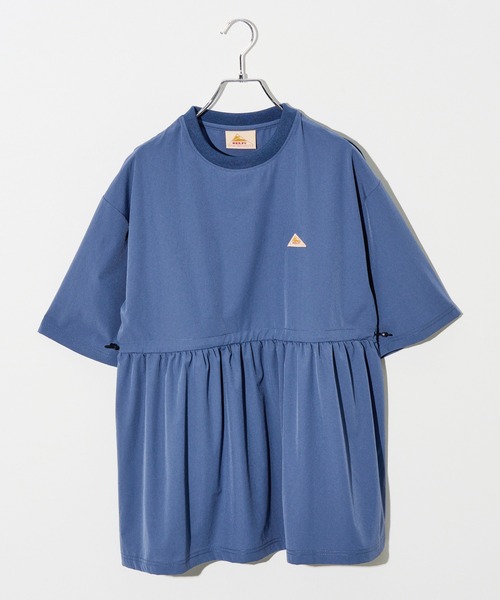 KELTY(ケルティ)の「別注【KELTY】ケルティ ラッシュガード チュニック Tシャツ / UVカット 速乾 ドライ / ワンポイントロゴ 体型カバー お尻が隠れる UVカット 速乾 ドライ 半袖 プール 海 アウトドア キャンプ ママコーデ レディース(Tシャツ/カットソー・レディース・サックスブルー/ブラック/ベージュ・FREE)」の9枚目の写真
