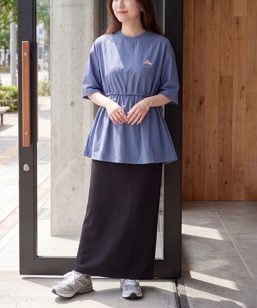 KELTY(ケルティ)の「別注【KELTY】ケルティ ラッシュガード チュニック Tシャツ / UVカット 速乾 ドライ / ワンポイントロゴ 体型カバー お尻が隠れる UVカット 速乾 ドライ 半袖 プール 海 アウトドア キャンプ ママコーデ レディース(Tシャツ/カットソー・レディース・サックスブルー/ブラック/ベージュ・FREE)」の22枚目の写真