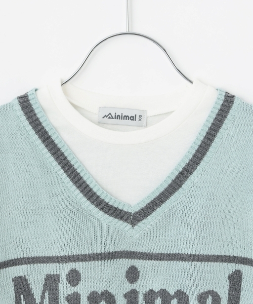 minimal（ミニマル）の「【アラエル】ベストレイヤードTシャツ（Tシャツ/カットソー・キッズ・オフホワイト/エメラルド/ラベンダー・100cm/140cm/130cm/120cm/110cm）」の14枚目の写真