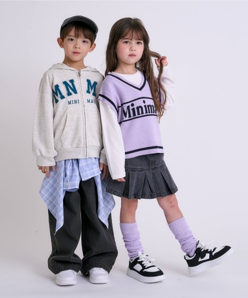 minimal（ミニマル）の「【アラエル】ベストレイヤードTシャツ（Tシャツ/カットソー・キッズ・オフホワイト/エメラルド/ラベンダー・100cm/140cm/130cm/120cm/110cm）」の20枚目の写真