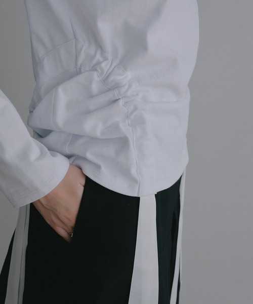 MANOF（マノフ）の「SIDE RIBBON CUT TOPS（Tシャツ/カットソー・レディース・ホワイト・F）」の9枚目の写真