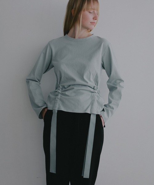 MANOF（マノフ）の「SIDE RIBBON CUT TOPS（Tシャツ/カットソー・レディース・ホワイト・F）」の10枚目の写真