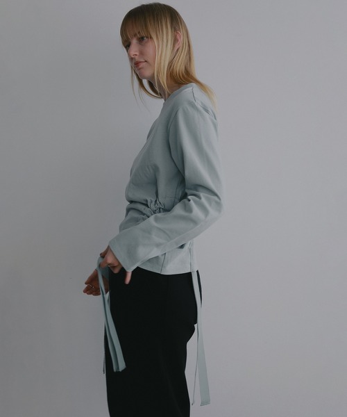 MANOF（マノフ）の「SIDE RIBBON CUT TOPS（Tシャツ/カットソー・レディース・ホワイト・F）」の15枚目の写真