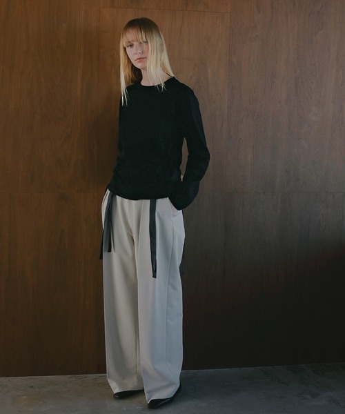 MANOF（マノフ）の「SIDE RIBBON CUT TOPS（Tシャツ/カットソー・レディース・ホワイト・F）」の18枚目の写真