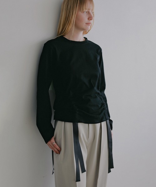 MANOF（マノフ）の「SIDE RIBBON CUT TOPS（Tシャツ/カットソー・レディース・ホワイト・F）」の21枚目の写真