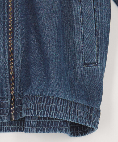 adidas(アディダス)の「adidas/アディダス DENIM OVER SIZE TRACKTOP/アディカラー デニム オーバーサイズ トラックトップ(ブルゾン・レディース・ブルー・X-SMALL/SMALL)」の6枚目の写真