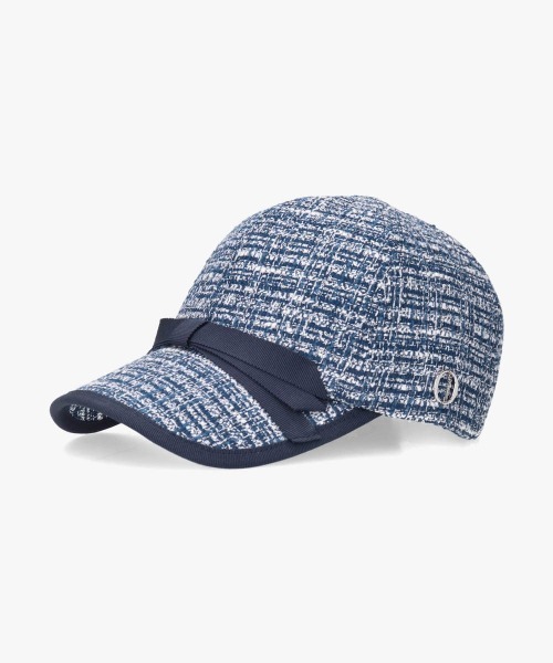 Chapeau d' O(シャポードオー)の「Chapeau d' O Fancy Tweed Ribbon Cap / シャポードオー(キャップ・レディース・ブラック/ベージュ/ブルー・FREE)」の3枚目の写真