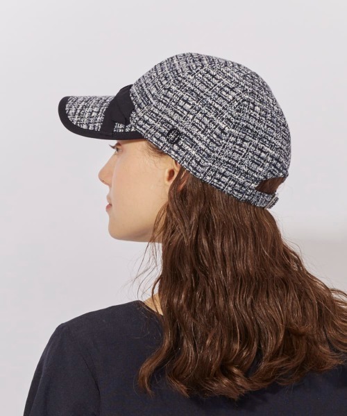 Chapeau d' O(シャポードオー)の「Chapeau d' O Fancy Tweed Ribbon Cap / シャポードオー(キャップ・レディース・ブラック/ベージュ/ブルー・FREE)」の7枚目の写真