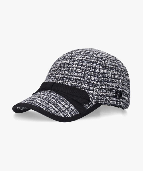 Chapeau d' O(シャポードオー)の「Chapeau d' O Fancy Tweed Ribbon Cap / シャポードオー(キャップ・レディース・ブラック/ベージュ/ブルー・FREE)」の10枚目の写真