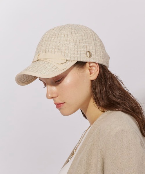 Chapeau d' O(シャポードオー)の「Chapeau d' O Fancy Tweed Ribbon Cap / シャポードオー(キャップ・レディース・ブラック/ベージュ/ブルー・FREE)」の18枚目の写真