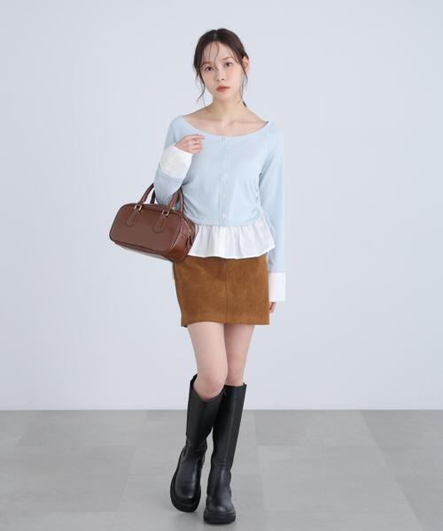 FREE'S MART(フリーズマート)の「◆布帛ドッキングサイドシャーリングカットソー(Tシャツ/カットソー・レディース・ホワイト/ブルー/グレー/ネイビー・FREE)」の22枚目の写真