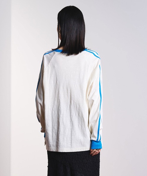 ROSE BUD(ローズバッド)の「SPORTS LOGO L/S TEE(Tシャツ/カットソー・レディース・ライトピンク/ホワイト・ONE SIZE)」の6枚目の写真