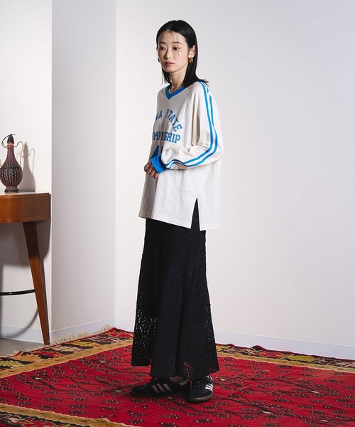 ROSE BUD(ローズバッド)の「SPORTS LOGO L/S TEE(Tシャツ/カットソー・レディース・ライトピンク/ホワイト・ONE SIZE)」の11枚目の写真