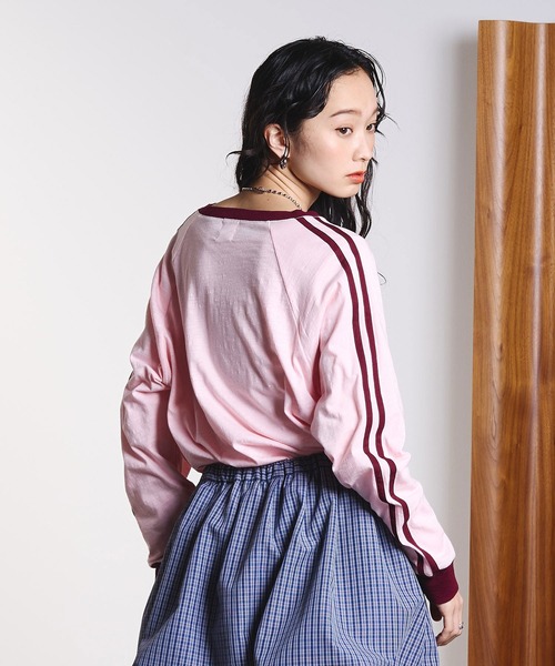 ROSE BUD(ローズバッド)の「SPORTS LOGO L/S TEE(Tシャツ/カットソー・レディース・ライトピンク/ホワイト・ONE SIZE)」の15枚目の写真