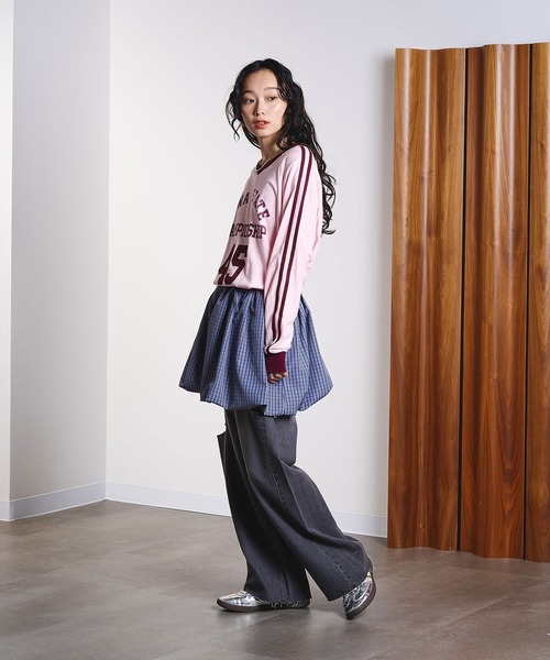 ROSE BUD(ローズバッド)の「SPORTS LOGO L/S TEE(Tシャツ/カットソー・レディース・ライトピンク/ホワイト・ONE SIZE)」の17枚目の写真