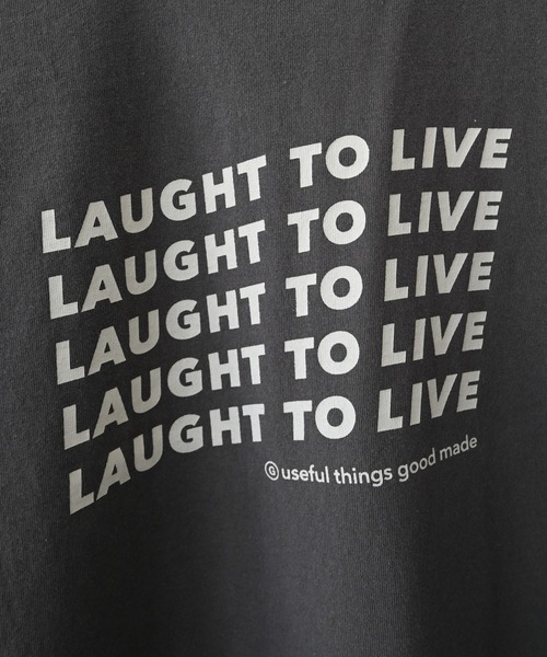 GENERATOR(ジェネレーター)の「ジェネレーター LAUGHT Tシャツ(Tシャツ/カットソー・レディース・チャコールグレー/ベージュ系その他/サックスブルー・F)」の7枚目の写真