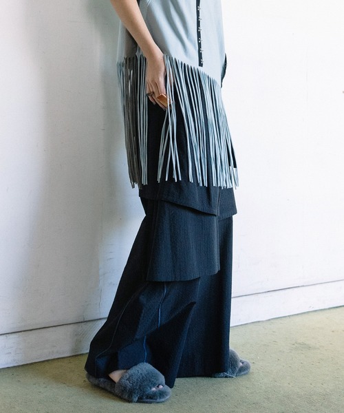 AULA AILA（アウラアイラ）の「チェックイージーパンツ（その他パンツ・レディース・ライム/ブラック/グレー・1/0）」の12枚目の写真