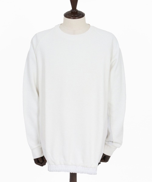CAMBIO(カンビオ)の「mlt5588- ナイロン切替ラグランスリーブカットソー(Tシャツ/カットソー・メンズ・ホワイト/ブラック/グレー・M/L/XL)」の22枚目の写真
