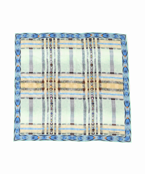 VERMEIL par iena（ヴェルメイユパーイエナ）の「PIERRE LOUIS MASCIA ピエール ルイマーシャ 67x67cm 517633/101（バンダナ/スカーフ・レディース・ブルー・FREE）」の7枚目の写真