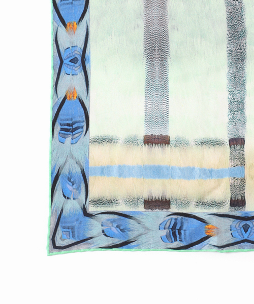 VERMEIL par iena（ヴェルメイユパーイエナ）の「PIERRE LOUIS MASCIA ピエール ルイマーシャ 67x67cm 517633/101（バンダナ/スカーフ・レディース・ブルー・FREE）」の8枚目の写真