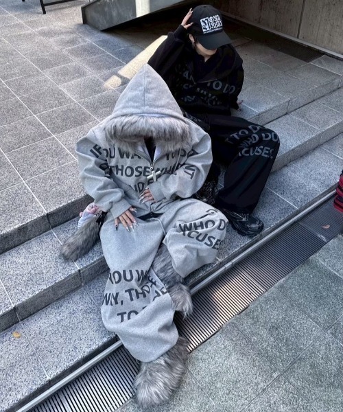 セール】【nmtc+】lettering wide sweat pants / 【エヌエムティーシー