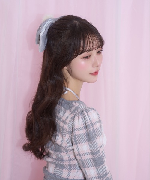 Honey Cinnamon（ハニーシナモン）の「winter likeリボンバレッタ（バレッタ/ヘアクリップ・レディース・ホワイト/ボルドー/グレー/ブラック・FREE）」の8枚目の写真