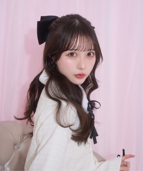 Honey Cinnamon（ハニーシナモン）の「winter likeリボンバレッタ（バレッタ/ヘアクリップ・レディース・ホワイト/ボルドー/グレー/ブラック・FREE）」の12枚目の写真