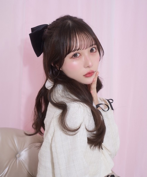 Honey Cinnamon（ハニーシナモン）の「winter likeリボンバレッタ（バレッタ/ヘアクリップ・レディース・ホワイト/ボルドー/グレー/ブラック・FREE）」の13枚目の写真