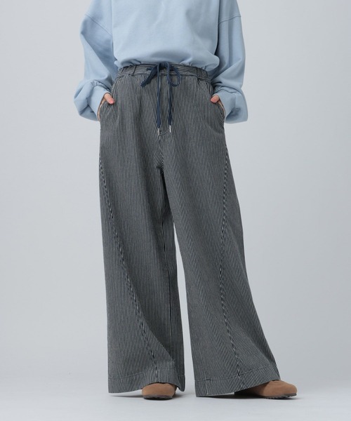 LEPSIM(レプシィム)の「ヒッコリーワイドパンツ 632749(その他パンツ・レディース・アイボリー/ネイビー・FREE)」の6枚目の写真