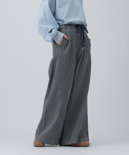 LEPSIM(レプシィム)の「ヒッコリーワイドパンツ 632749(その他パンツ・レディース・アイボリー/ネイビー・FREE)」の7枚目の写真