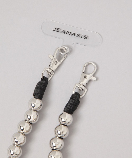 JEANASIS（ジーナシス）の「ビーズフリルスマホショルダー/638850（スマホグッズ・レディース・ネイビー系/ホワイト系その他・FREE）」の3枚目の写真