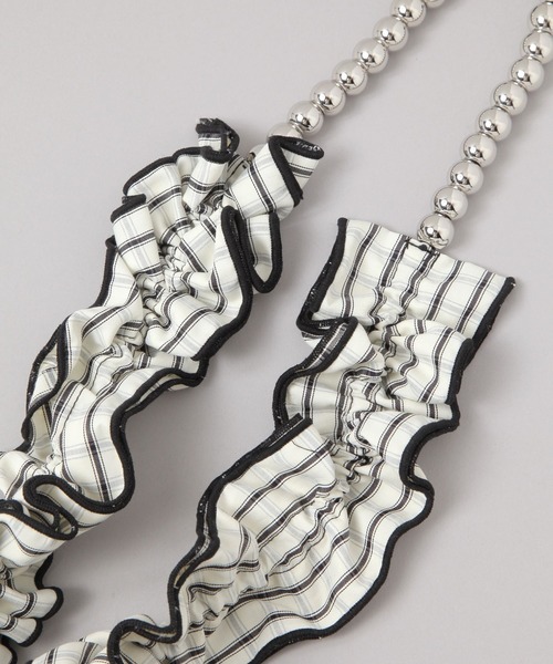 JEANASIS（ジーナシス）の「ビーズフリルスマホショルダー/638850（スマホグッズ・レディース・ネイビー系/ホワイト系その他・FREE）」の4枚目の写真