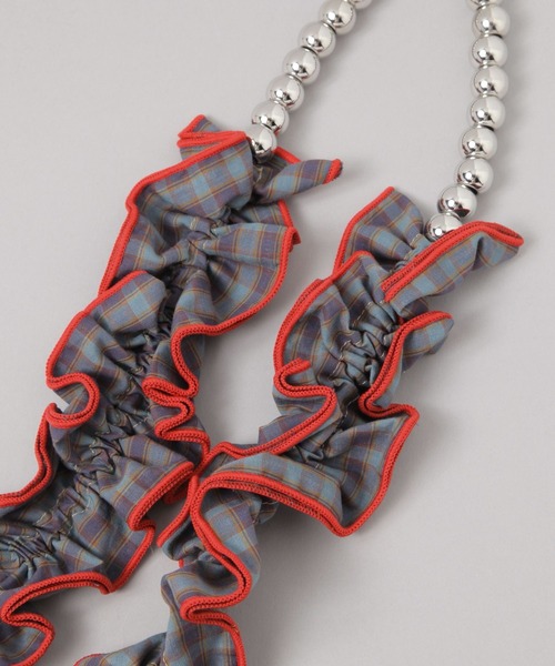 JEANASIS（ジーナシス）の「ビーズフリルスマホショルダー/638850（スマホグッズ・レディース・ネイビー系/ホワイト系その他・FREE）」の5枚目の写真