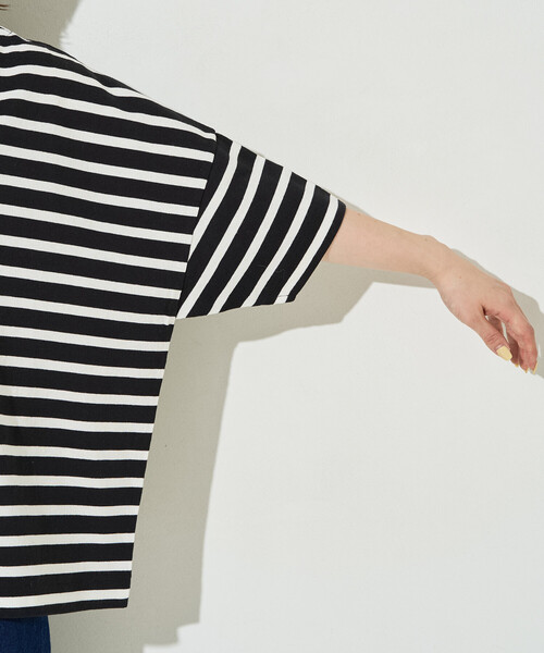 セール】限定展開 ボートネック バスク ボーダー 半袖 Tシャツ（T